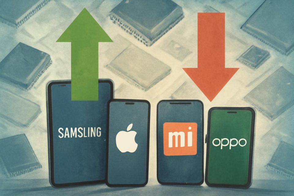 Samsung and Apple Thrive Amid Memory Chip Shortage Impacting Chinese Smartphone Makers