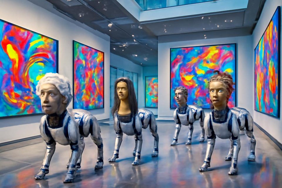 Beeple's Robot Dogs Critique Tech's Influence at Berlin Gallery