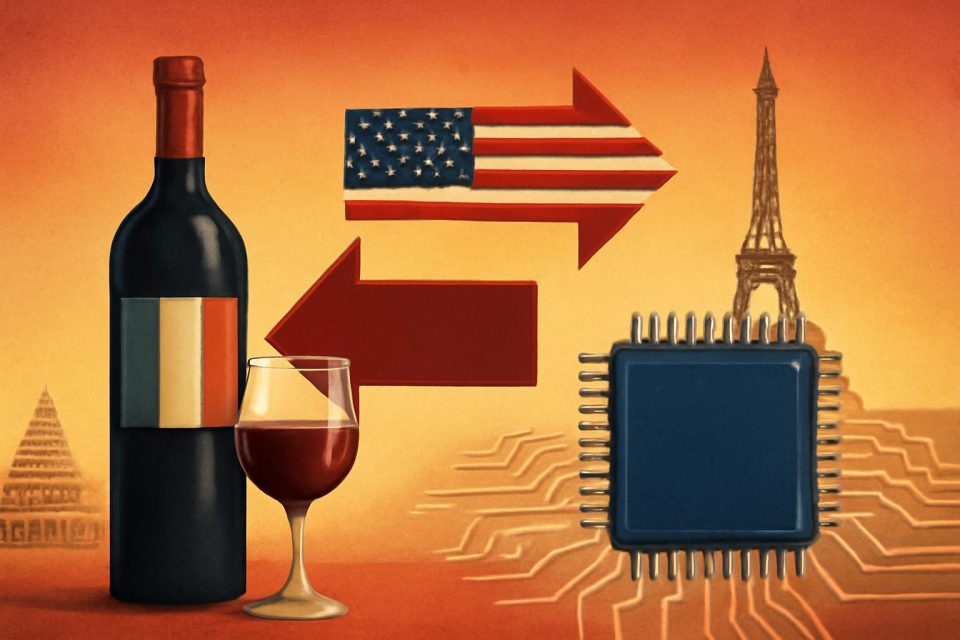 Trump Warns of 100% Tariff on French Wine Over Digital Tax Dispute